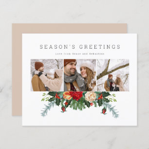 BUDGET Holiday Winter Botanical Photo Personalised