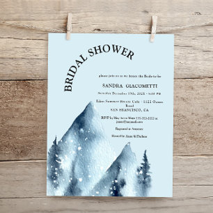 Budget Holiday Winter Bridal Shower Invitation