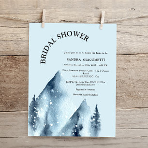 Budget Holiday Winter Bridal Shower Invitation