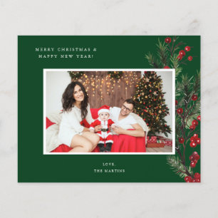 Budget Holly Berry H Photo Holiday or Christmas G Flyer