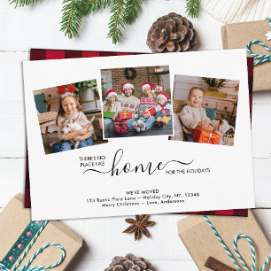 Budget Home Holidays 3 Photo Red Plaid Moving Card