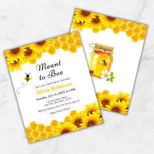 Budget Honey Meant to Bee Bridal Shower Invite 