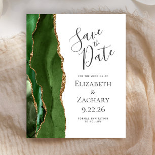 Budget Hunter Green Agate Gold Save the Date