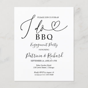 Budget I DO BBQ Engagement Party Announcement
