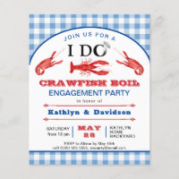 BUDGET I DO Engagement Crawfish Party Invitation