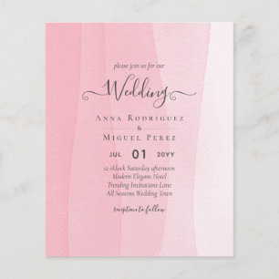 BUDGET Iced Pink Ombre Wedding Invites Flyer