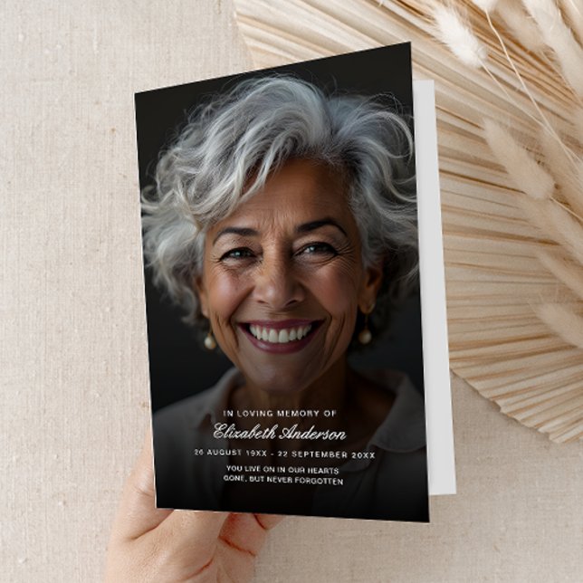 Budget In Loving Memory Photo Funeral Program (Creator Uploaded)