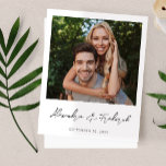 Budget Instant Photo 2 Save the Date - White<br><div class="desc">** SATIN PAPER IS PAPER THIN. UPGRADE THE PAPER FOR A THICKER PAPER. HAS AN OPTION FOR ENVELOPES. *** Save money on formal invitations with this smaller invitation that has an option for envelopes. Get your guests ready for the amazing wedding with your Instant Photo 2 Save the Date -...</div>