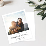 Budget Instant Photo 2 Save the Date - White V2<br><div class="desc">** SATIN PAPER IS PAPER THIN. UPGRADE THE PAPER FOR A THICKER PAPER. HAS AN OPTION FOR ENVELOPES. *** Save money on formal invitations with this smaller invitation that has an option for envelopes. Get your guests ready for the amazing wedding with your Instant Photo 2 Save the Date -...</div>