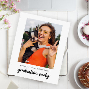Budget Instant Photo Ver White 2 Graduation Party Flyer
