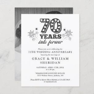 Budget Into Forever 70th Anniversary Photo Invite