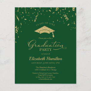 Budget Invitation High School Grad Party Confetti