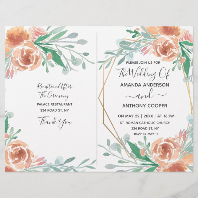 Budget invitation reception program flyer (Front)