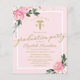 Budget Invitations Nursing School Grad Party