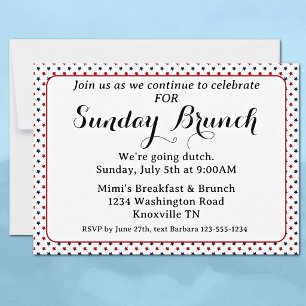 Budget Invite 250 Years America Sunday Brunch