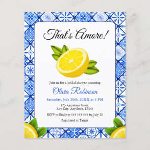 Budget Italian That's Amore Bridal Shower Invite 