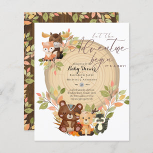 BUDGET It's A Boy WOODLAND ANIMALS Baby Shower