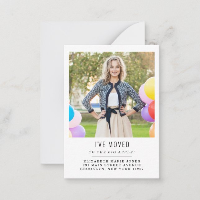 Budget I've Moved Change of Address Photo Moving Card (Front)