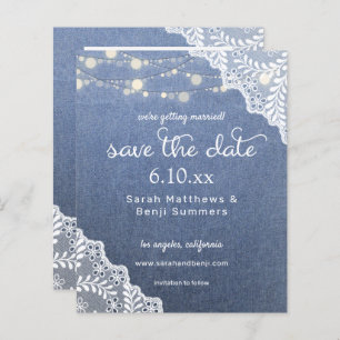 Budget Jean, Lace & Lights Save the Date V2 Photo