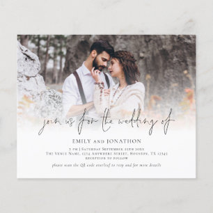 Budget Join Us Photo QR Code Wedding Invitation