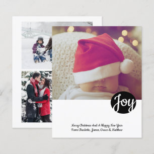 BUDGET Joy Photo Personalised Christmas Card