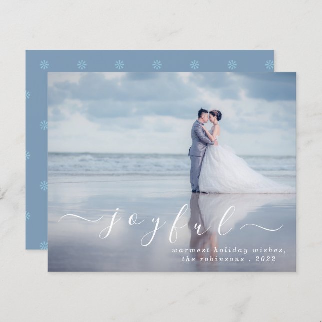 Budget Joyful Modern Photo Christmas Holidays (Front/Back)