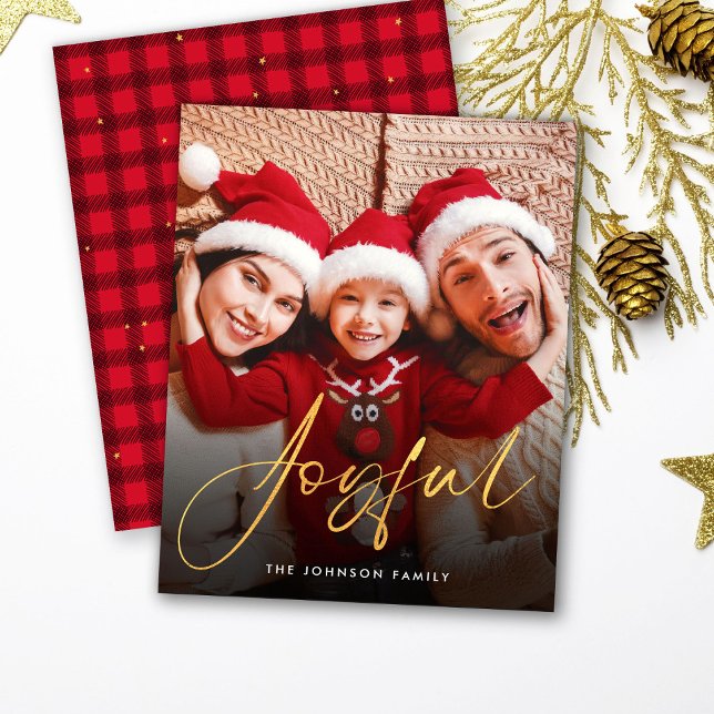 Budget Joyful Script Holiday Card (Creator Uploaded)