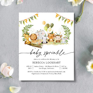 Budget Jungle Safari Baby Sprinkle Invitation