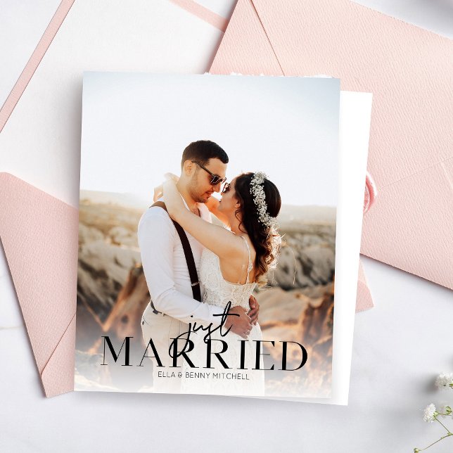 Budget Just Married BT Photo Wedding Announcement (Creator Uploaded)