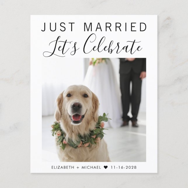 Budget Just Married Photo Wedding Reception (Front)