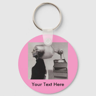 Budget Key Chain Retro 1960s Beehive Hairdo