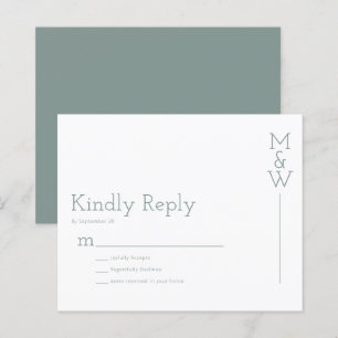 BUDGET Kindly Reply Green RSVP Card