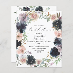 Budget Lavender, Navy & Pink Floral Bridal Shower