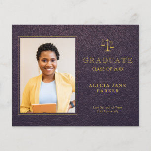 Budget law school graduation photo Announcement Flyer
