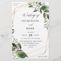 Budget Leaves & Eucalyptus Gold Wedding MEDIUM