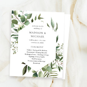 Budget Leaves& Eucalyptus Rustic Wedding Ceremony 
