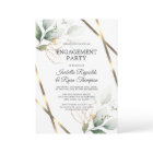 BUDGET Leaves Gold Watercolor ENGAGEMENT PARTY