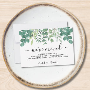  Budget Leaves We've Moved Announcement Card