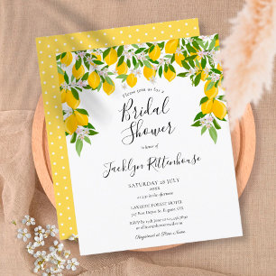 Budget Lemon Blossom Bridal Shower Invitation