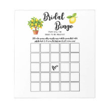 Budget lemon Citrus Bridal Shower Bingo Party Game