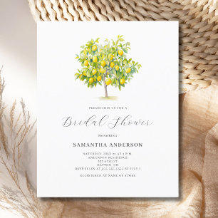 Budget Lemon Citrus Bridal Shower Invitation Flyer