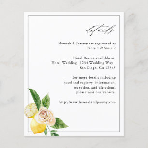Budget Lemon Floral Details Flyer