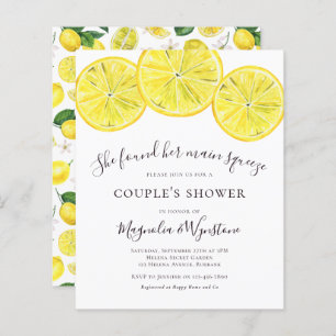 Budget Lemons Couple's Shower Invitation