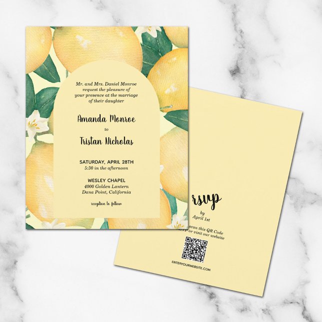 Budget Lemons Wedding All in One Invites (Creator Uploaded)