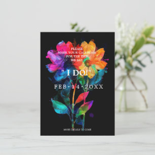 Budget🌈 LGBTQ Petals and Pride Save The Date