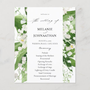 Budget Lily of the Valley Floral Wedding Ceremony Flyer