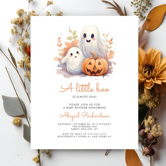 Budget Little Boo Ghosts Pumpkin Fall Baby Shower (Creator Uploaded)