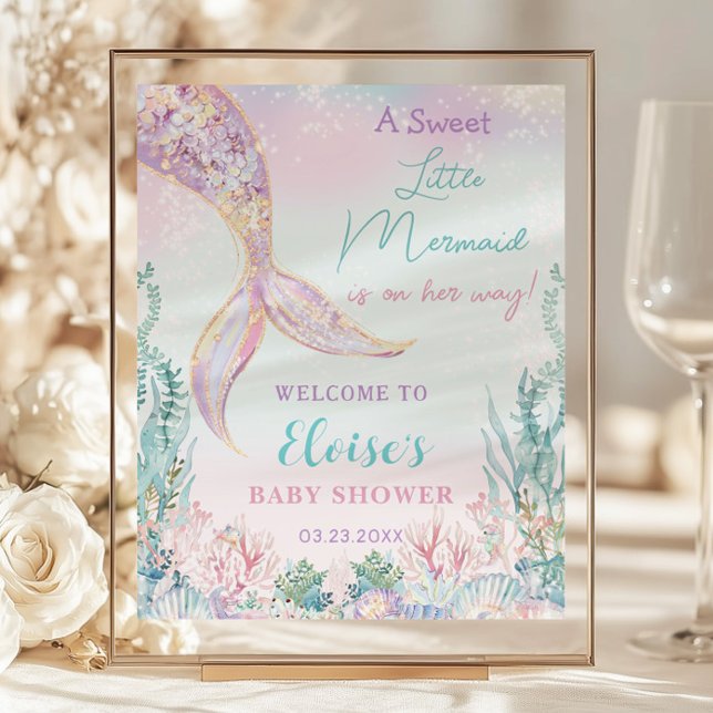 Budget Little Mermaid Baby Shower Sea Welcome Sign (Creator Uploaded)