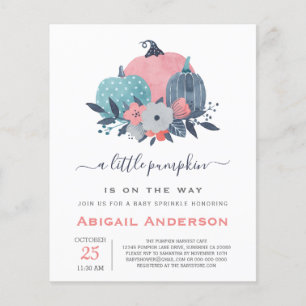 Budget Little Pumpkin Baby Sprinkle Invitation  Flyer