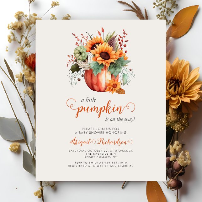 Budget Little Pumpkin Sunflower Fall Baby Shower (Creator Uploaded)